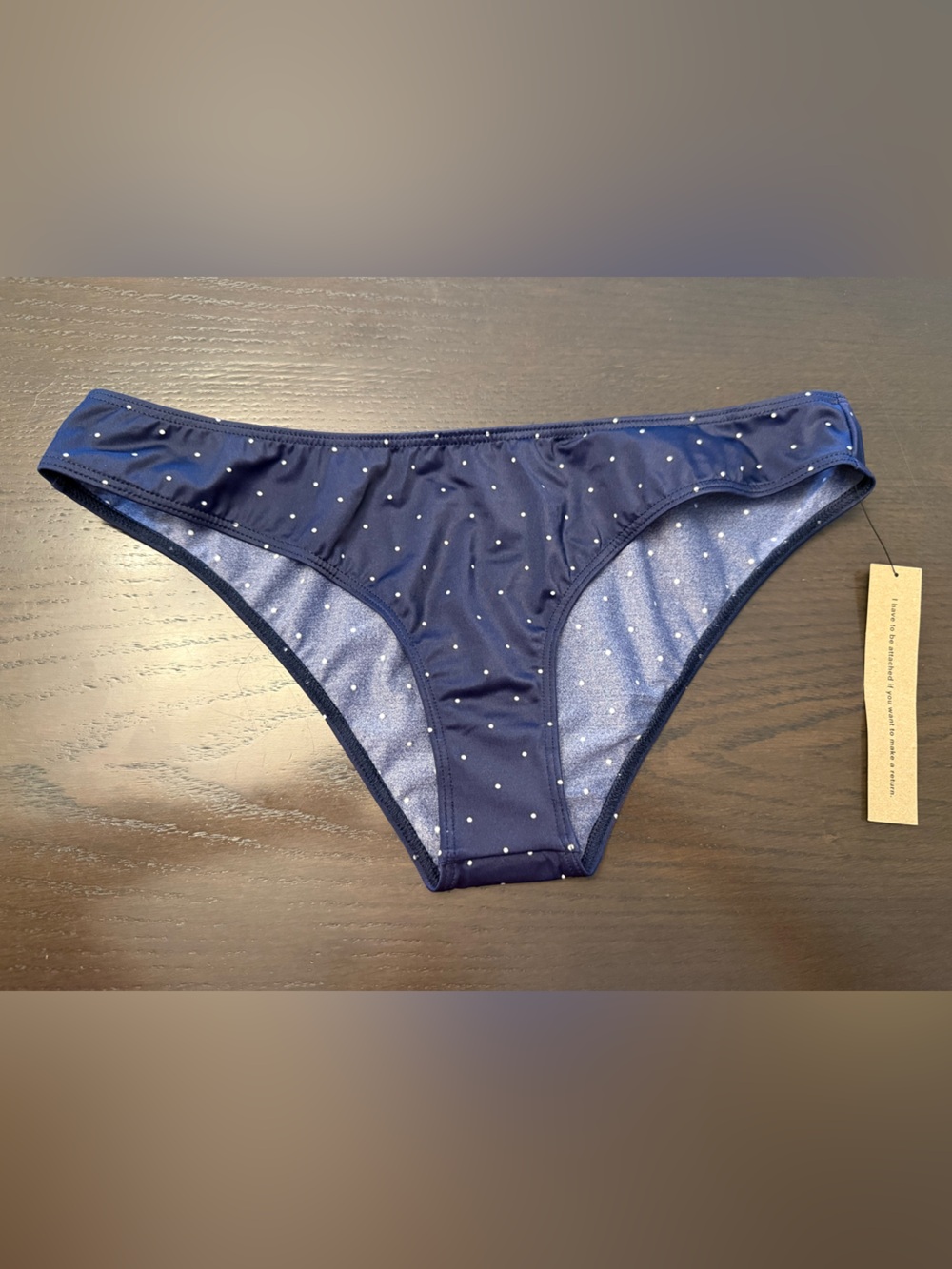 Reformation - Navy Polka Dot Bikini Bottom
